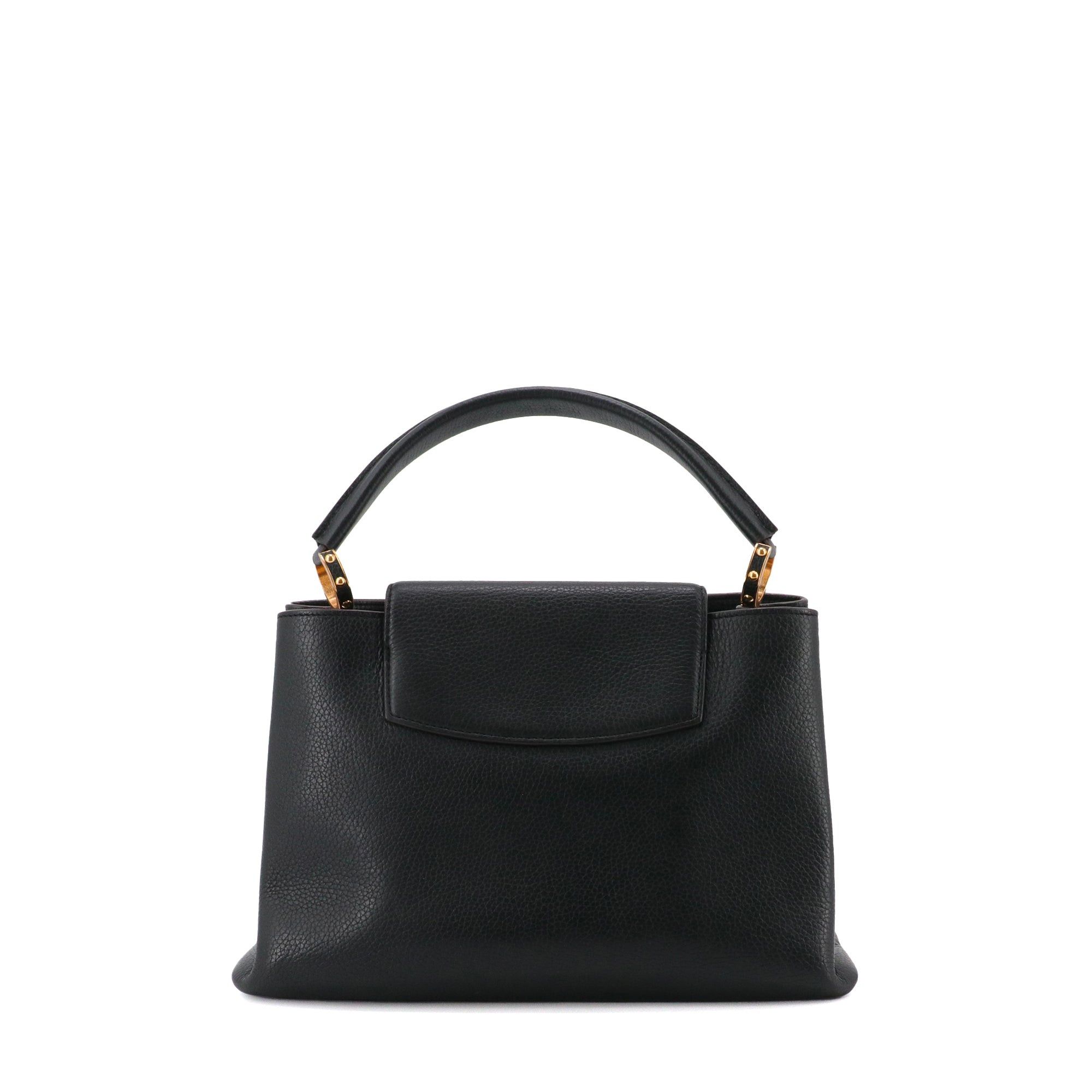 Louis Vuitton LOUIS VUITTON - Louis Vuitton Capucines GM handbag in black grained leather Size ONE SIZE - 3 Thumbnail
