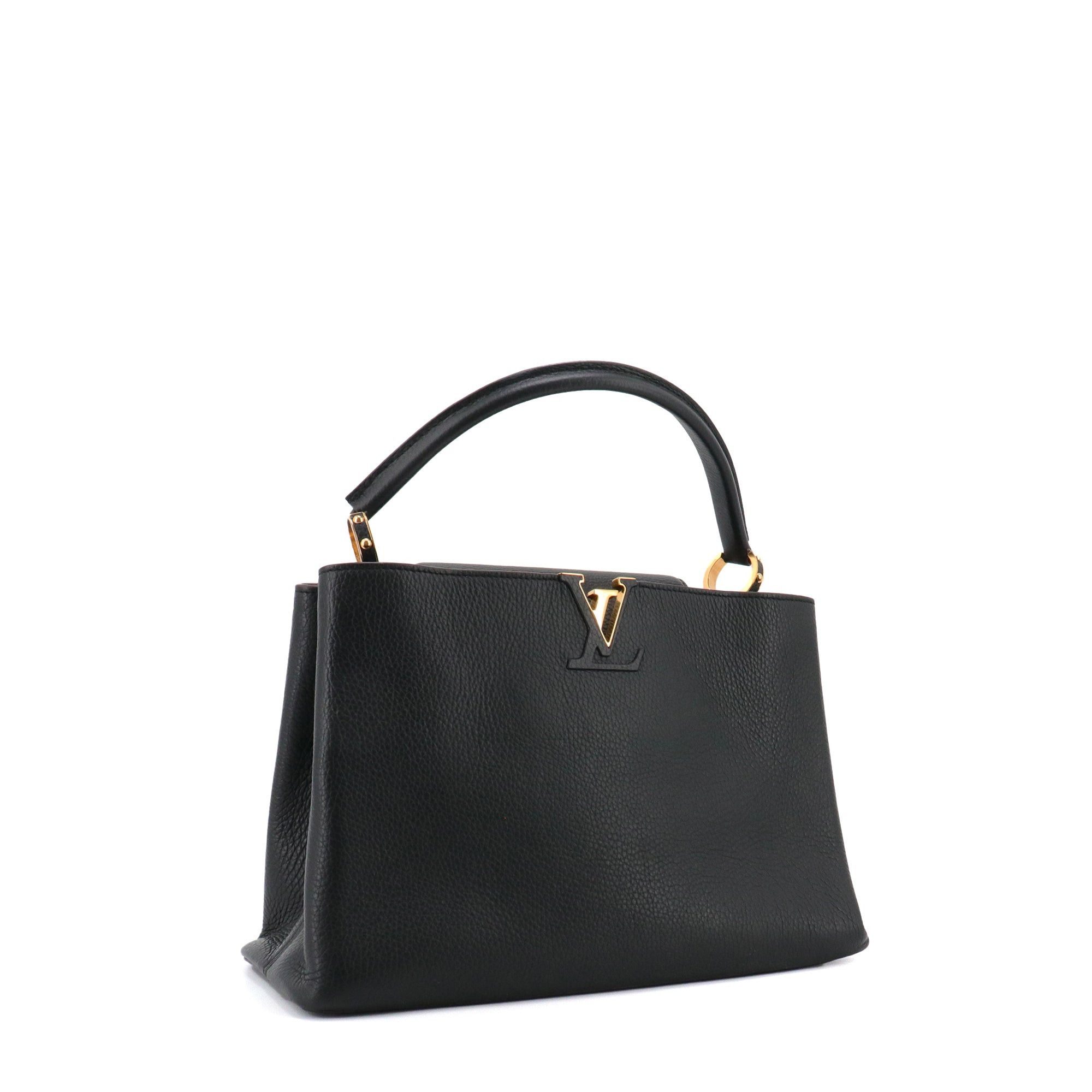 Louis Vuitton LOUIS VUITTON - Louis Vuitton Capucines GM handbag in black grained leather Size ONE SIZE - 2 Thumbnail