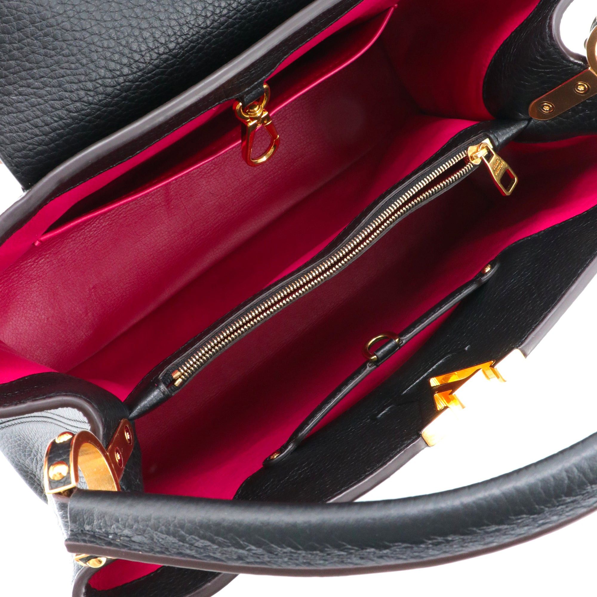 Louis Vuitton LOUIS VUITTON - Louis Vuitton Capucines GM handbag in black grained leather Size ONE SIZE - 8 Thumbnail