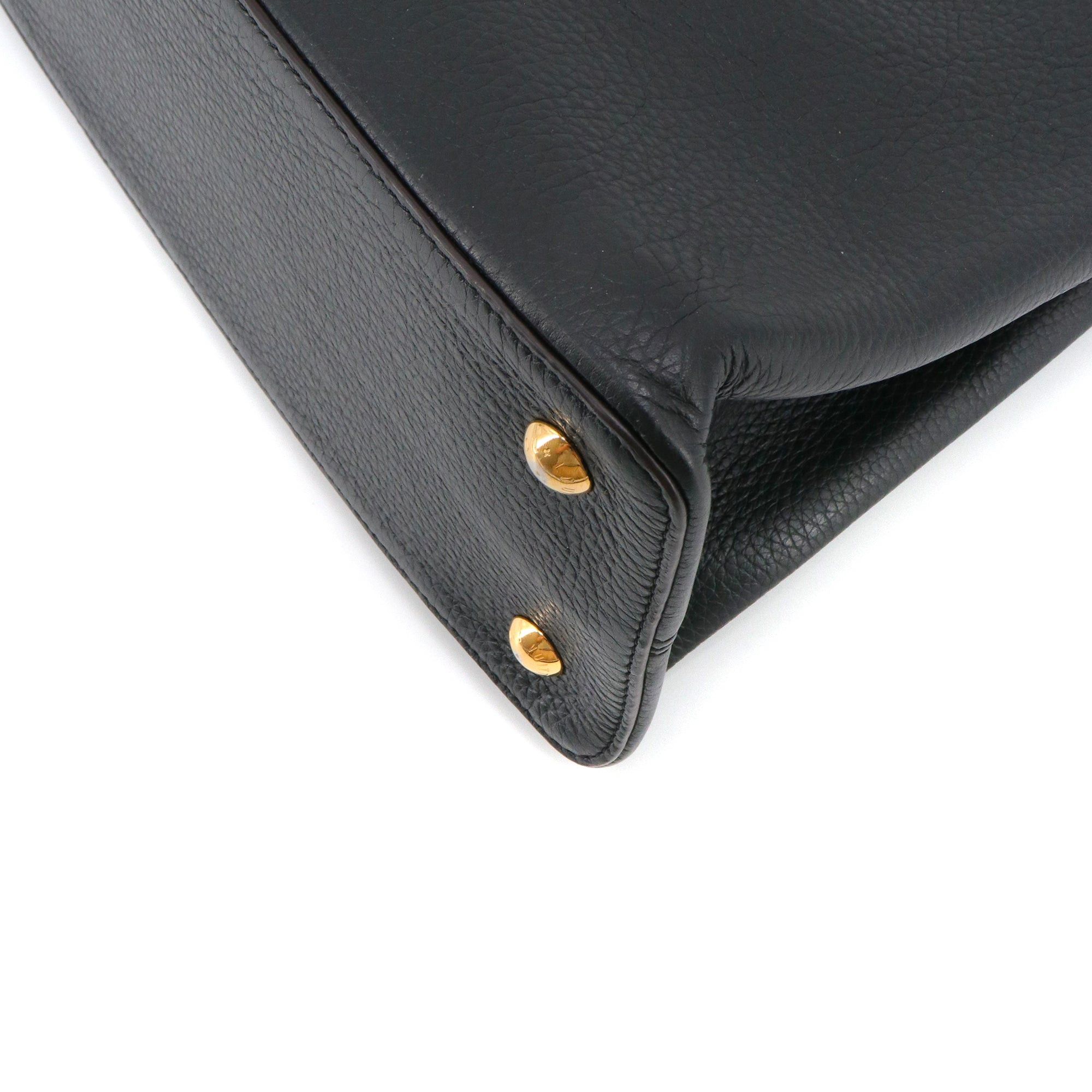 Louis Vuitton LOUIS VUITTON - Louis Vuitton Capucines GM handbag in black grained leather Size ONE SIZE - 6 Thumbnail