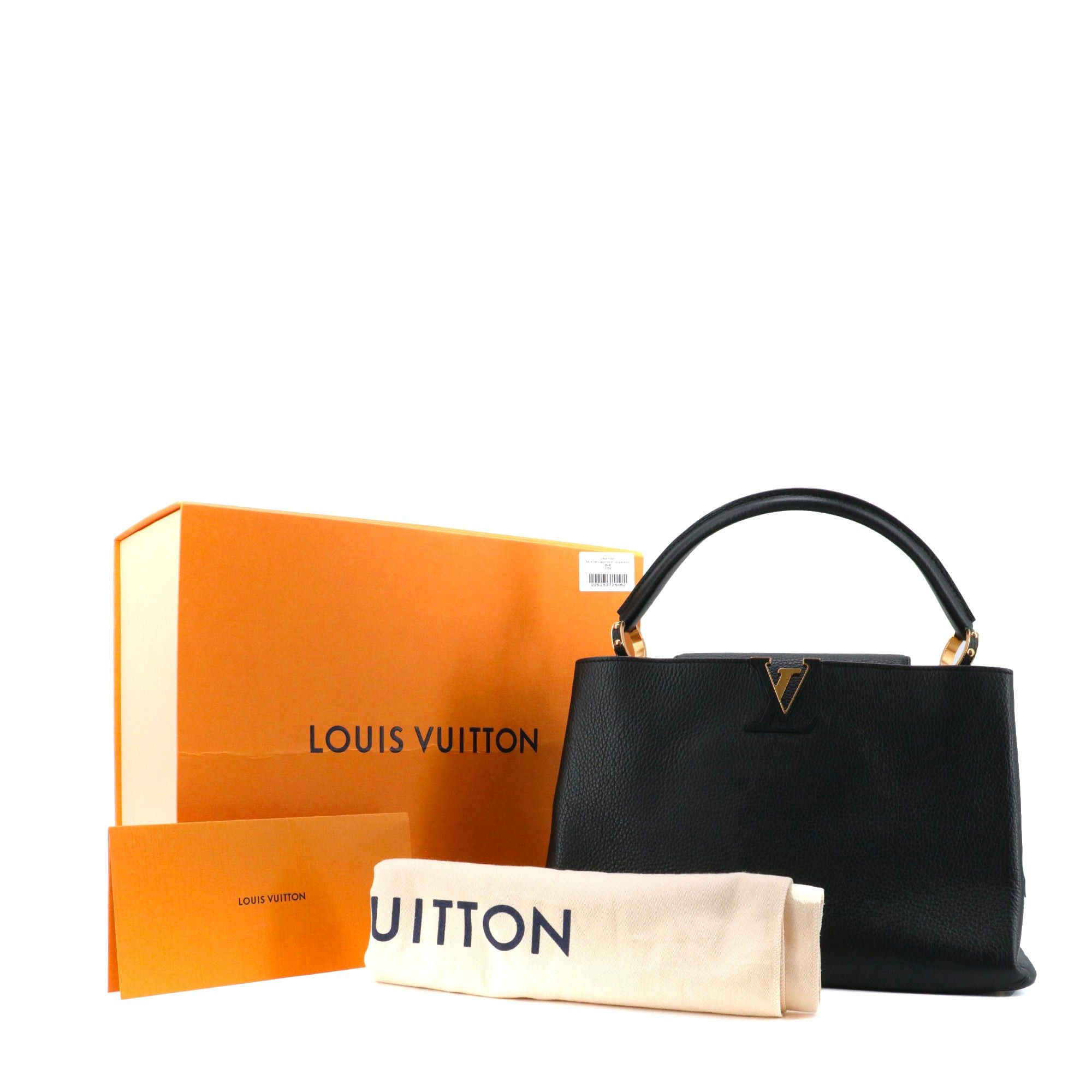 Louis Vuitton LOUIS VUITTON - Louis Vuitton Capucines GM handbag in black grained leather Size ONE SIZE - 9 Thumbnail