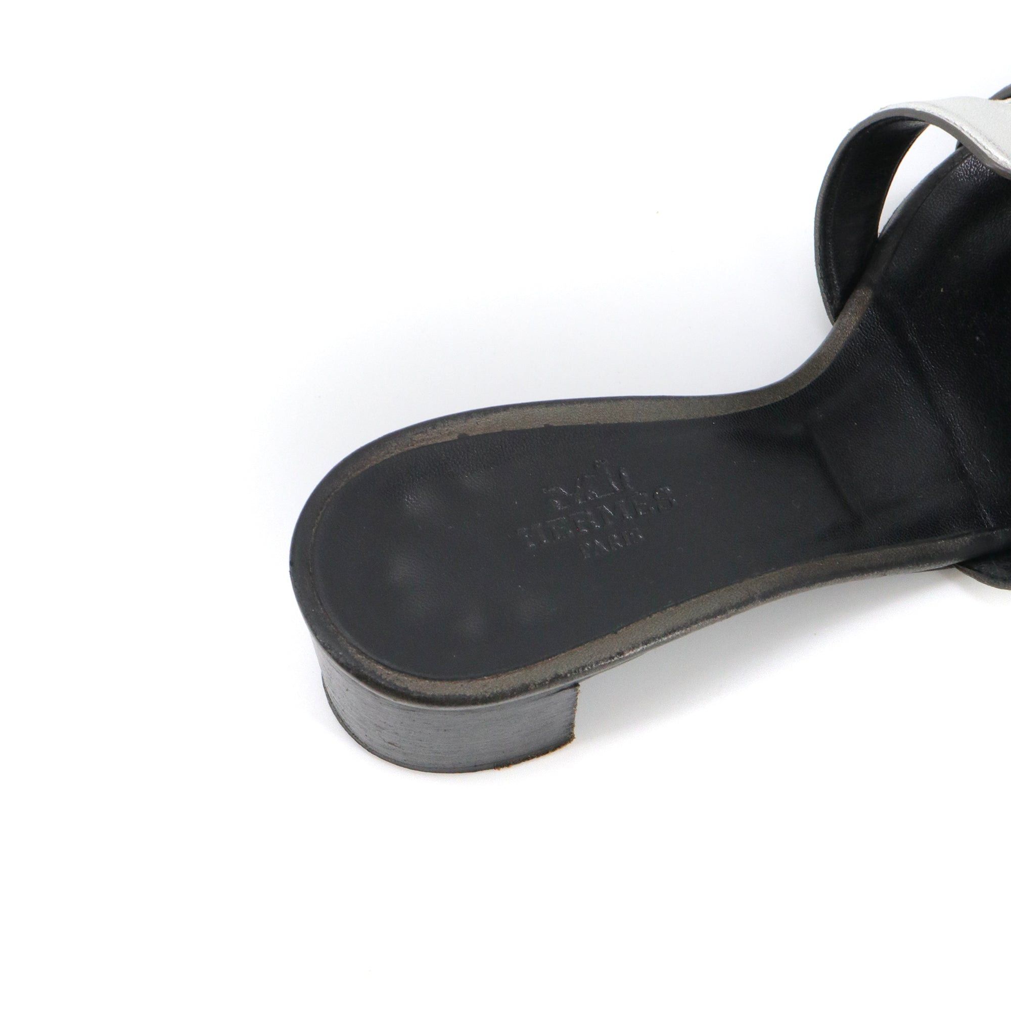 Hermes HERMÈS - Oasis Hermès heeled sandals in two-tone smooth leather (T35) Size US 4 / IT 34 - 5 Thumbnail