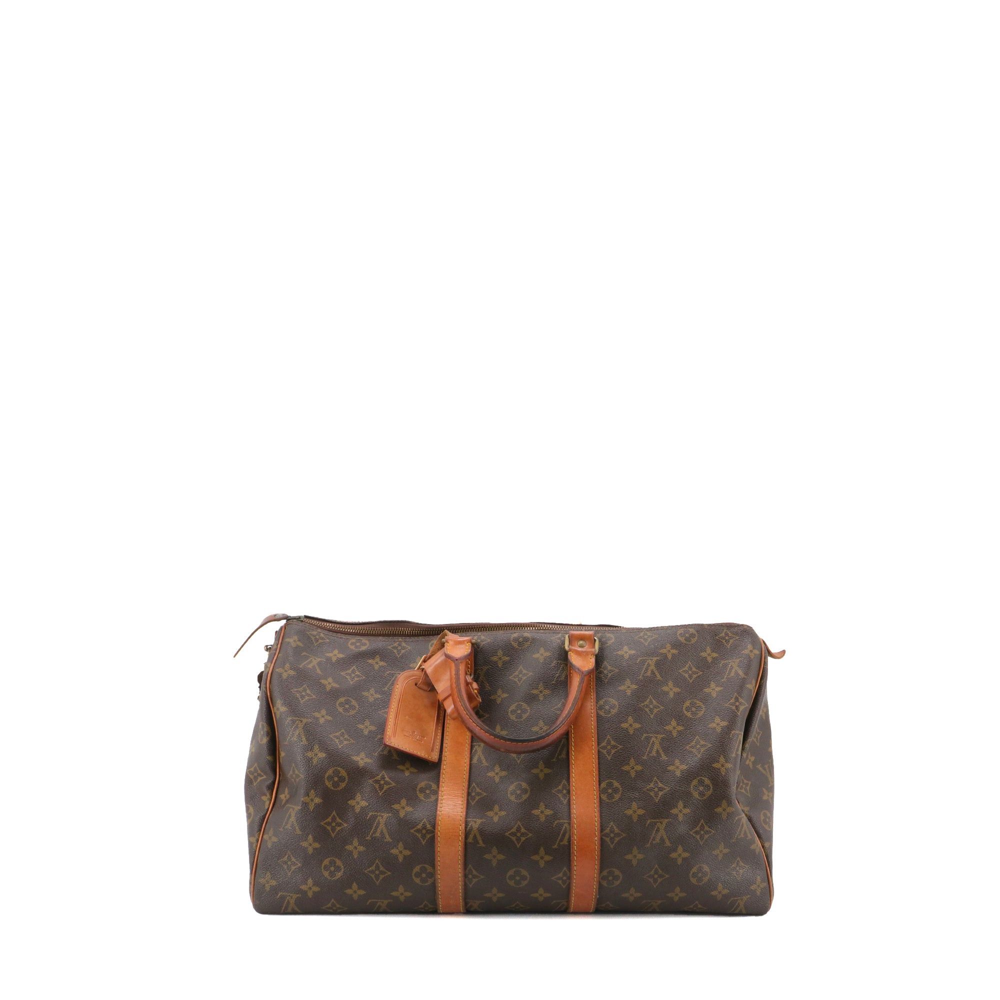 Louis Vuitton LOUIS VUITTON - Louis Vuitton Keepall 50 travel bag in vintage monogrammed canvas Size ONE SIZE - 3 Thumbnail