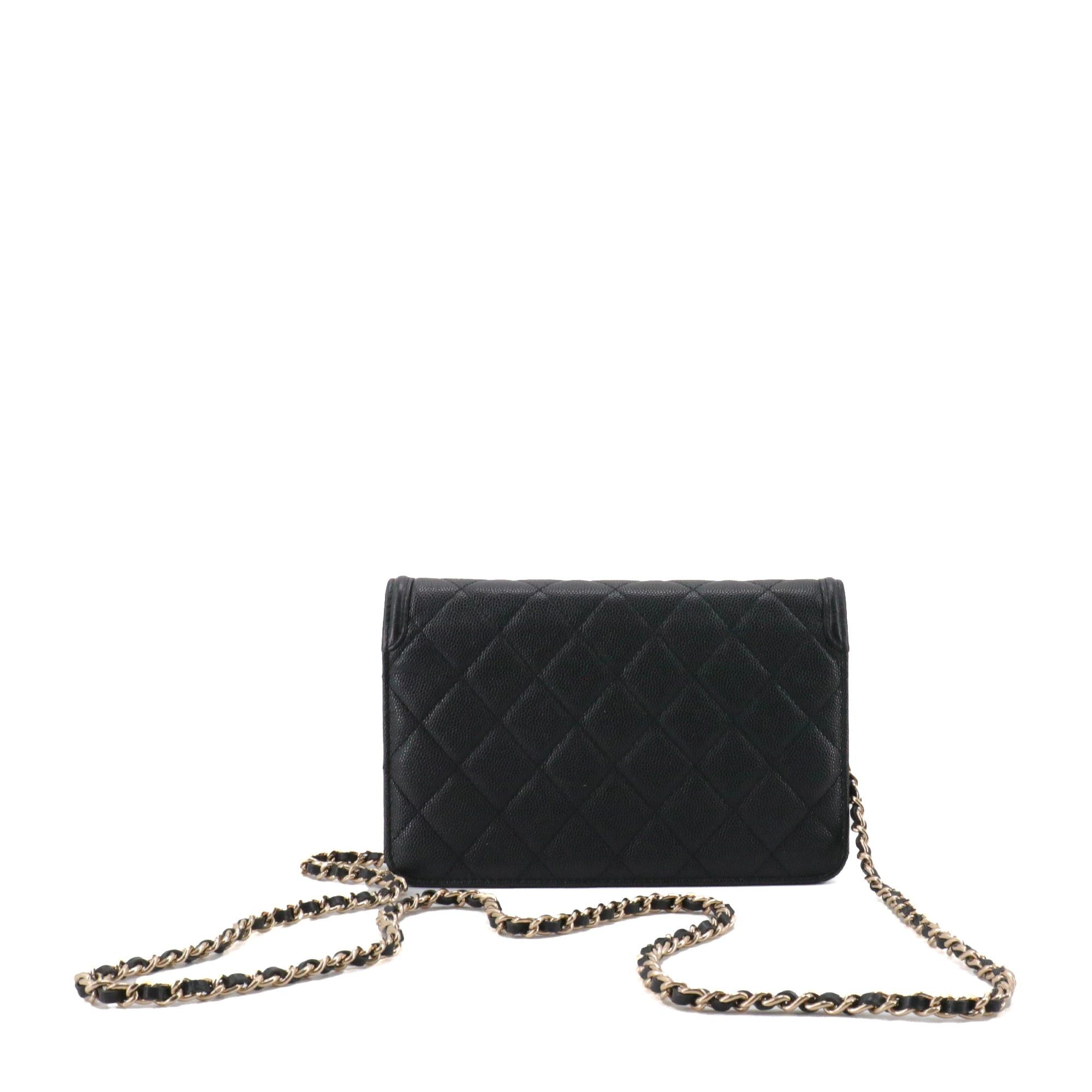 Chanel CHANEL - Chanel Filigree Wallet On Chain shoulder bag in black caviar leather Size ONE SIZE - 3 Thumbnail
