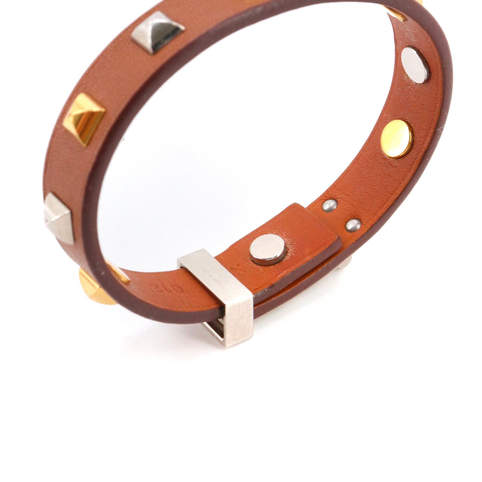 Hermes HERMÈS - Mini Dog Hermès bracelet in gold leather (T3) Size ONE SIZE - 5 Thumbnail