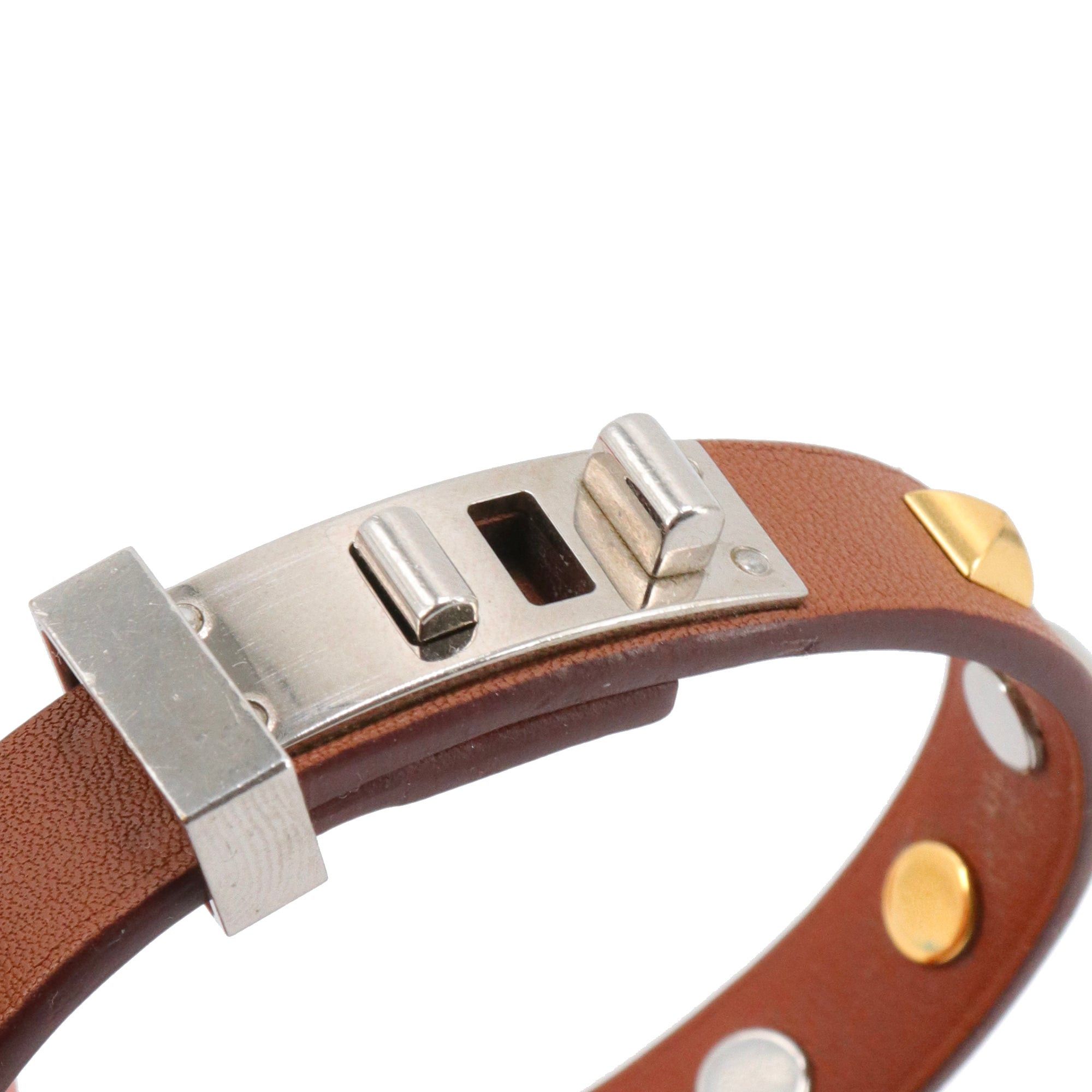 Hermes HERMÈS - Mini Dog Hermès bracelet in gold leather (T3) Size ONE SIZE - 4 Thumbnail