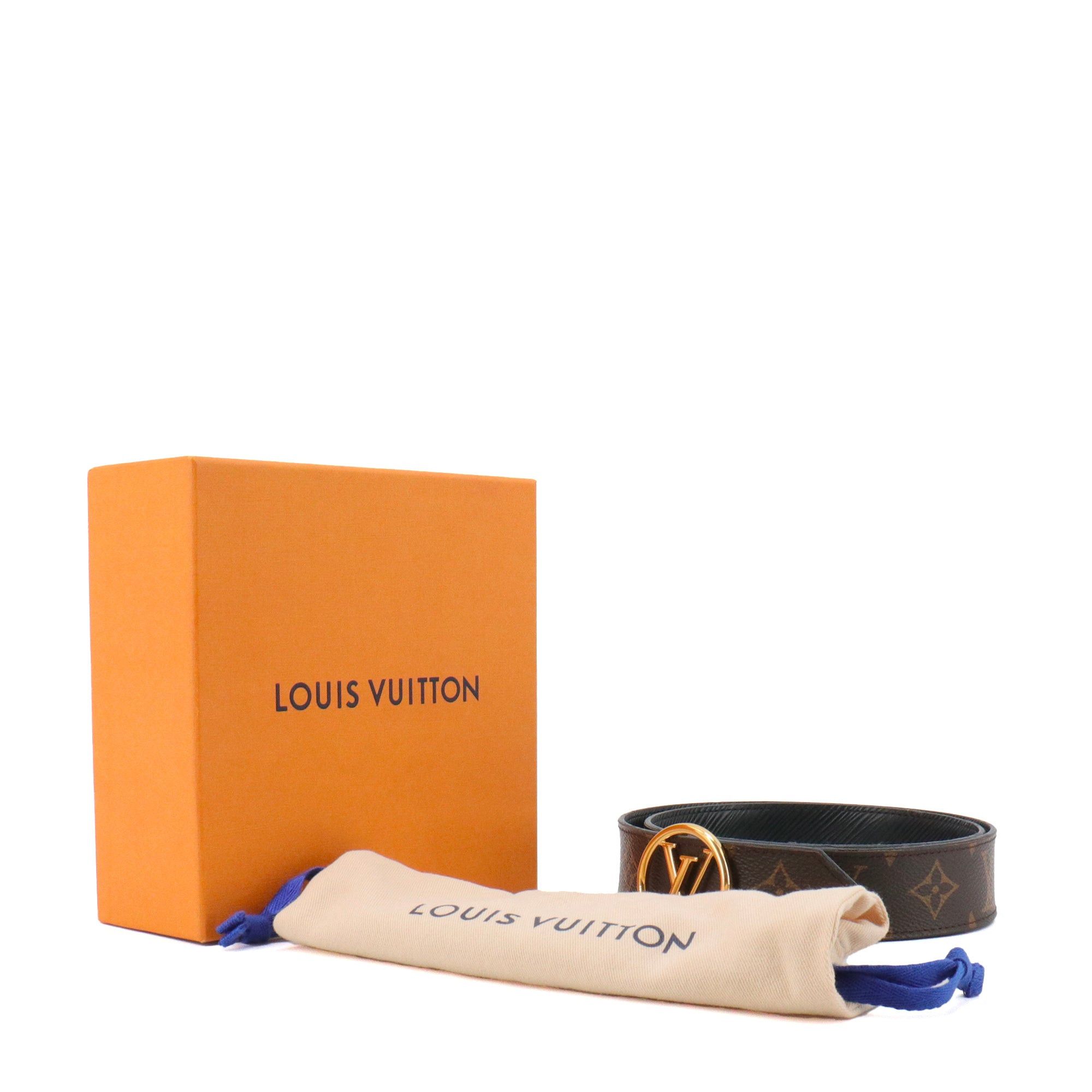 Louis Vuitton LOUIS VUITTON - Louis Vuitton reversible Circle belt in monogrammed canvas (T75) Size ONE SIZE - 6 Thumbnail