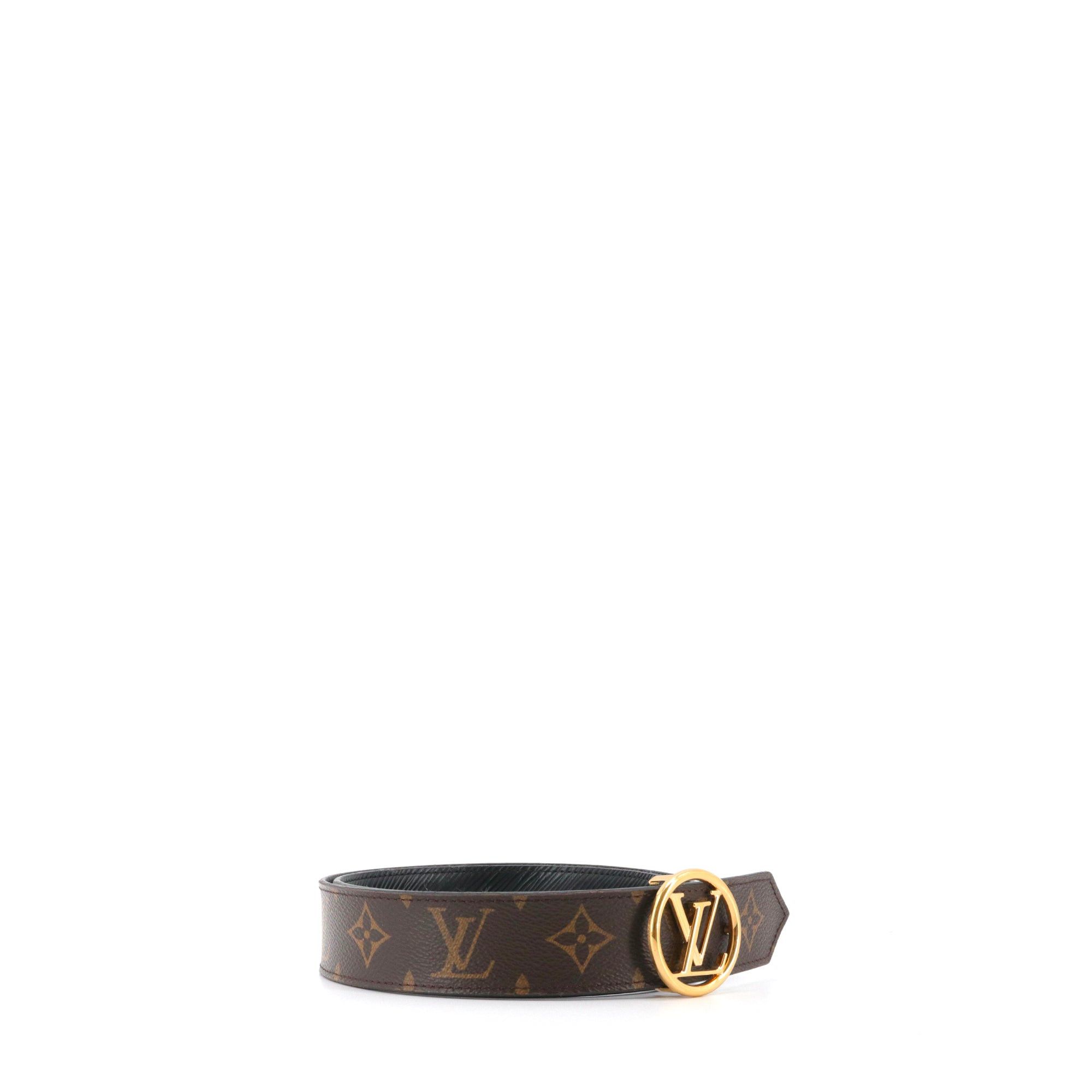 Louis Vuitton LOUIS VUITTON - Louis Vuitton reversible Circle belt in monogrammed canvas (T75) Size ONE SIZE - 2 Thumbnail