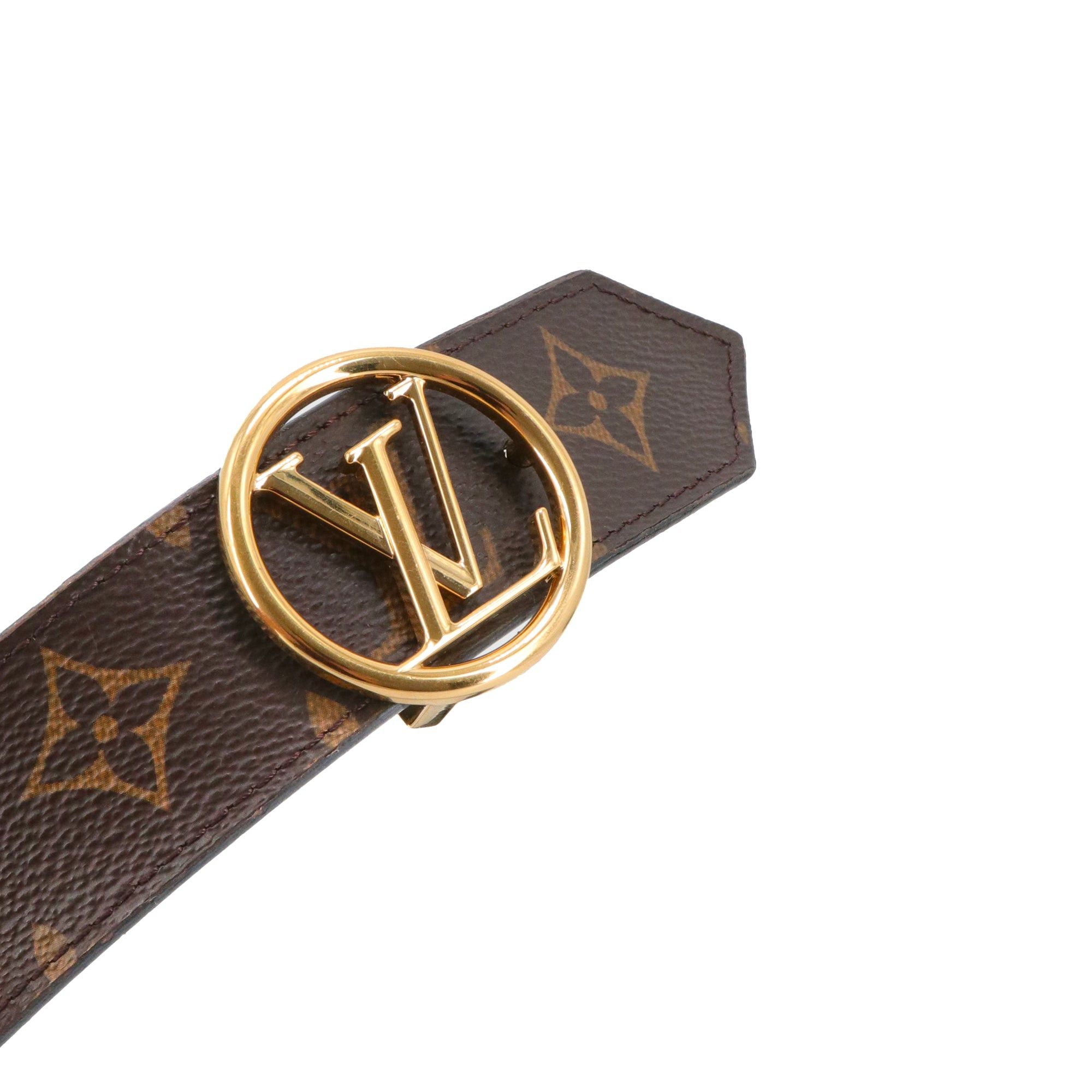Louis Vuitton LOUIS VUITTON - Louis Vuitton reversible Circle belt in monogrammed canvas (T75) Size ONE SIZE - 3 Thumbnail