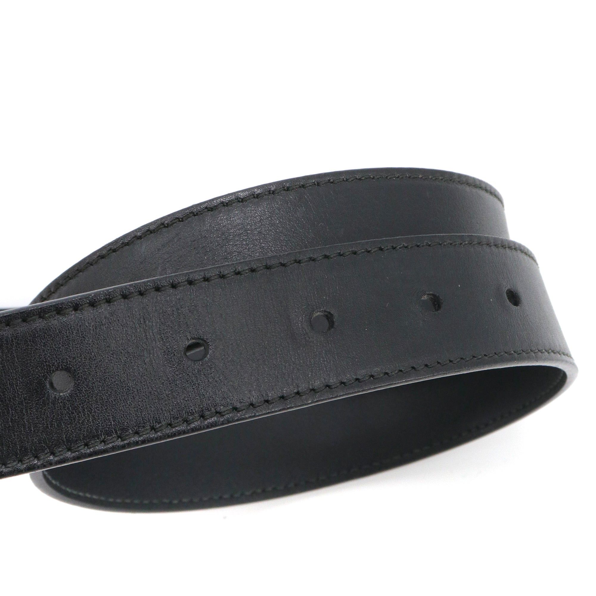 Gucci GUCCI - Gucci GG Marmont Gucci belt in black smooth leather (T75) Size ONE SIZE - 4 Thumbnail