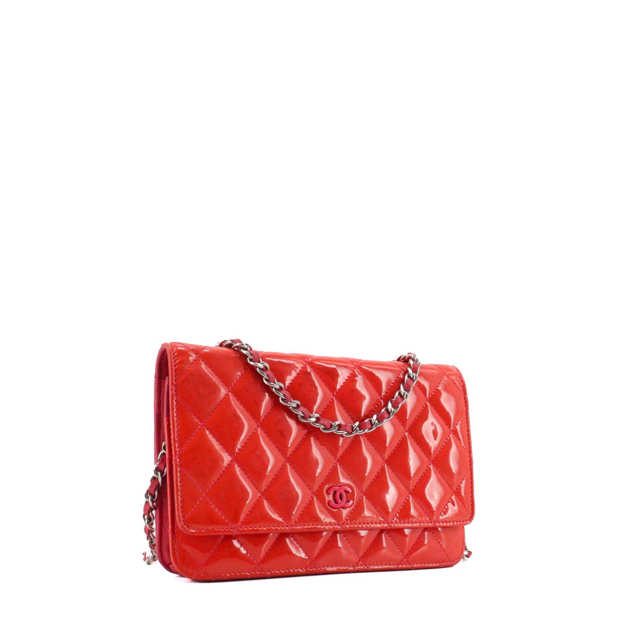Chanel CHANEL - Chanel Wallet On Chain shoulder bag in pink patent leather Size ONE SIZE - 2 Thumbnail