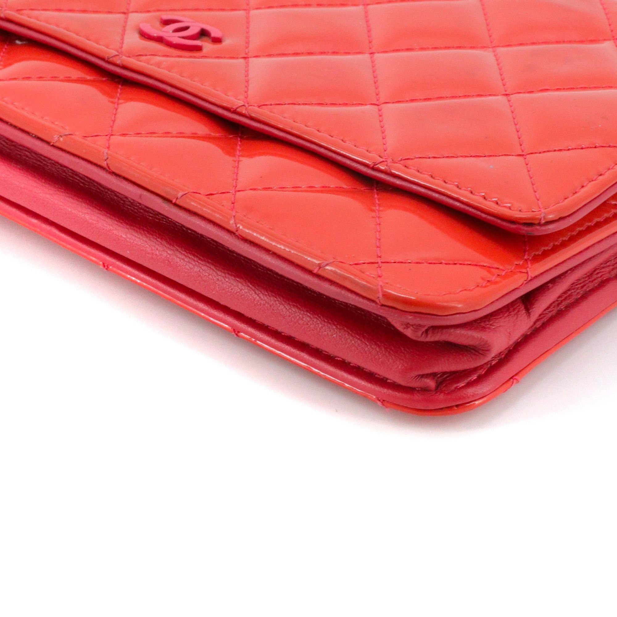 Chanel CHANEL - Chanel Wallet On Chain shoulder bag in pink patent leather Size ONE SIZE - 7 Thumbnail