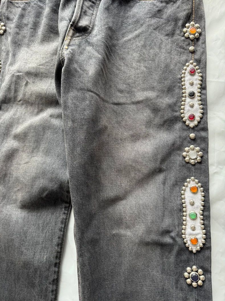 Kapital Kapital Black Denim Jeans with Bead Detail Size US 32 / EU 48 - 4 Thumbnail