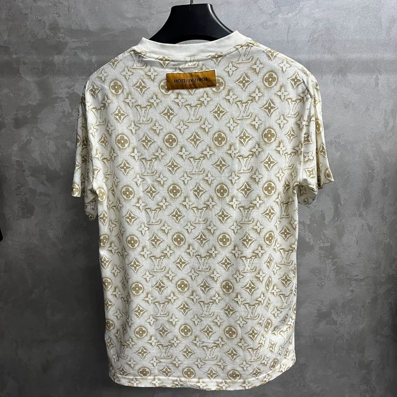 Louis Vuitton Louis Vuitton Beige Logo Print Short Sleeve Tee Size US S / EU 44-46 / 1 - 2 Thumbnail
