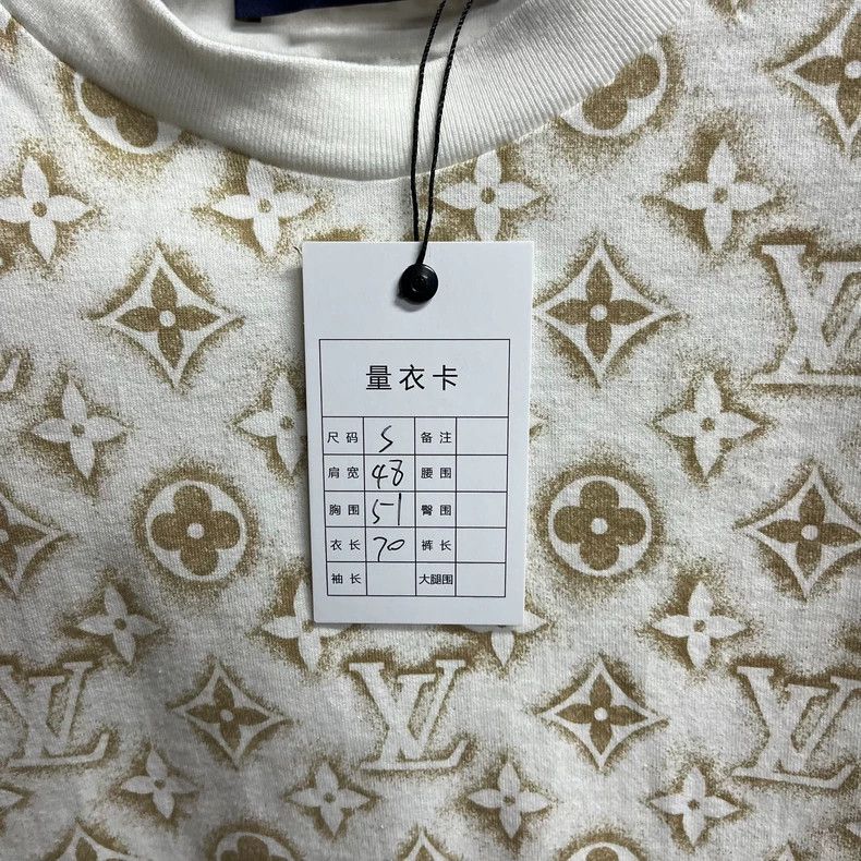 Louis Vuitton Louis Vuitton Beige Logo Print Short Sleeve Tee Size US S / EU 44-46 / 1 - 4 Thumbnail