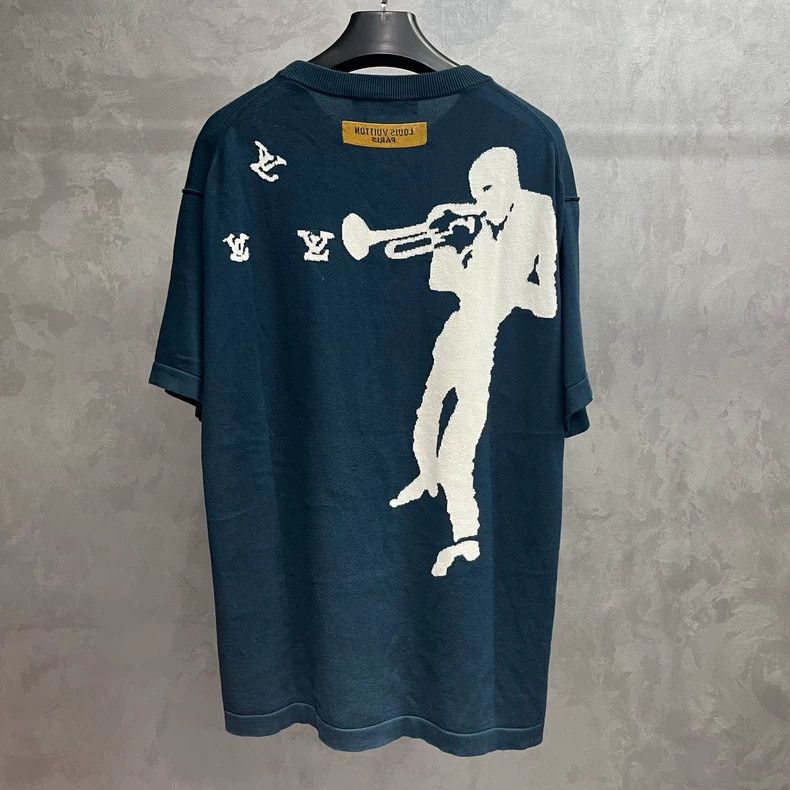 Louis Vuitton Louis Vuitton Blue Short Sleeve Tee Size US L / EU 52-54 / 3 - 5 Thumbnail