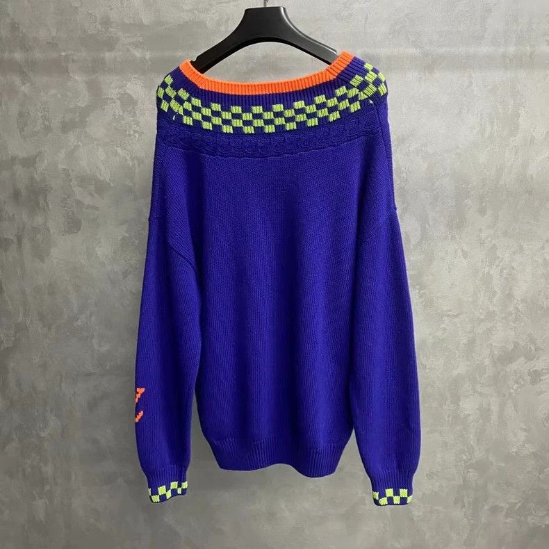 Louis Vuitton Louis Vuitton Color Block Knit Sweater Size US XL / EU 56 / 4 - 2 Thumbnail