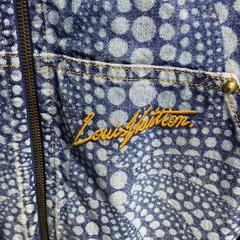 Louis Vuitton Louis Vuitton Blue Denim Jacket with Print Size US XS / EU 42 / 0 - 4 Thumbnail