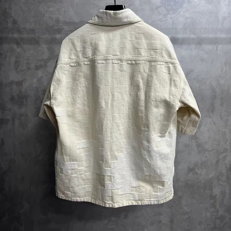 Louis Vuitton Louis Vuitton Beige Short Sleeve Shirt Size US XL / EU 56 / 4 - 5 Thumbnail