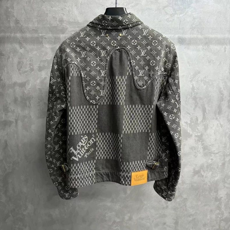 Louis Vuitton Louis Vuitton Latest Black Gray Denim Jacket Size US M / EU 48-50 / 2 - 2 Thumbnail
