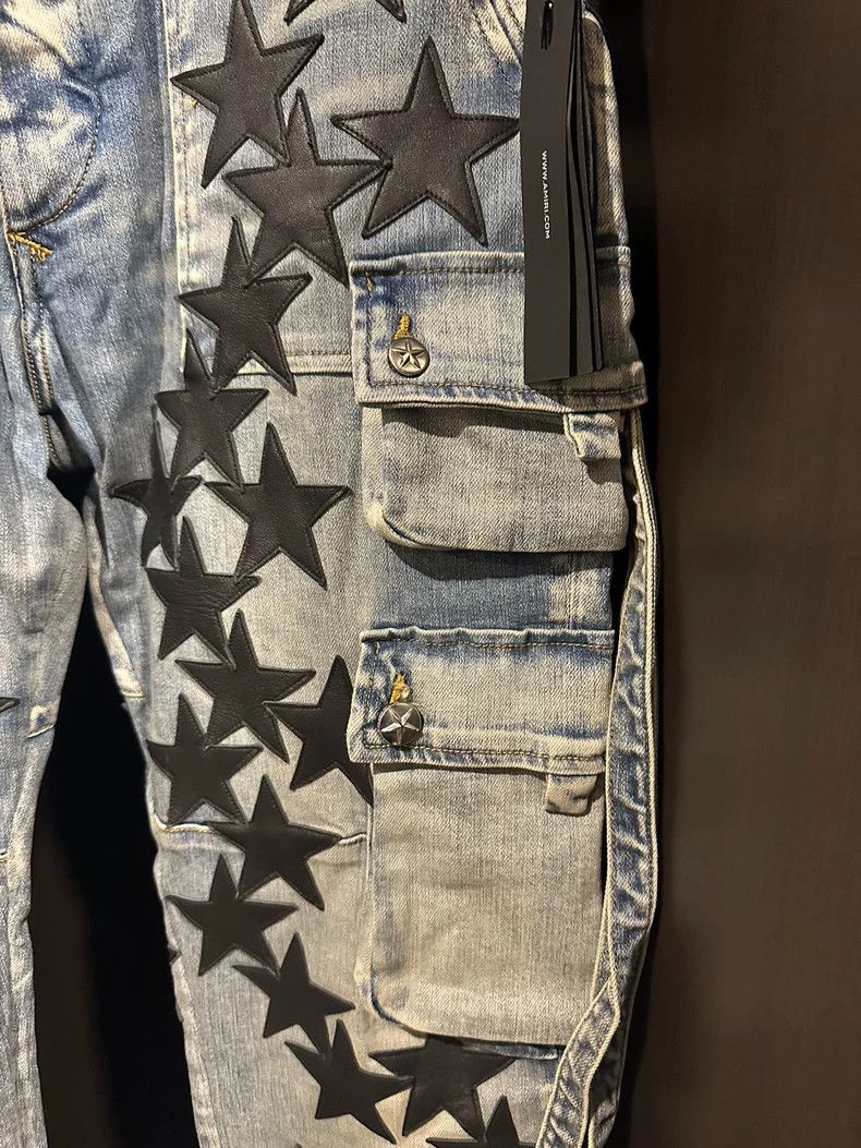 Amiri Amiri Chemist Denim Cargo Pants with Stars Size US 36 / EU 52 - 3 Thumbnail