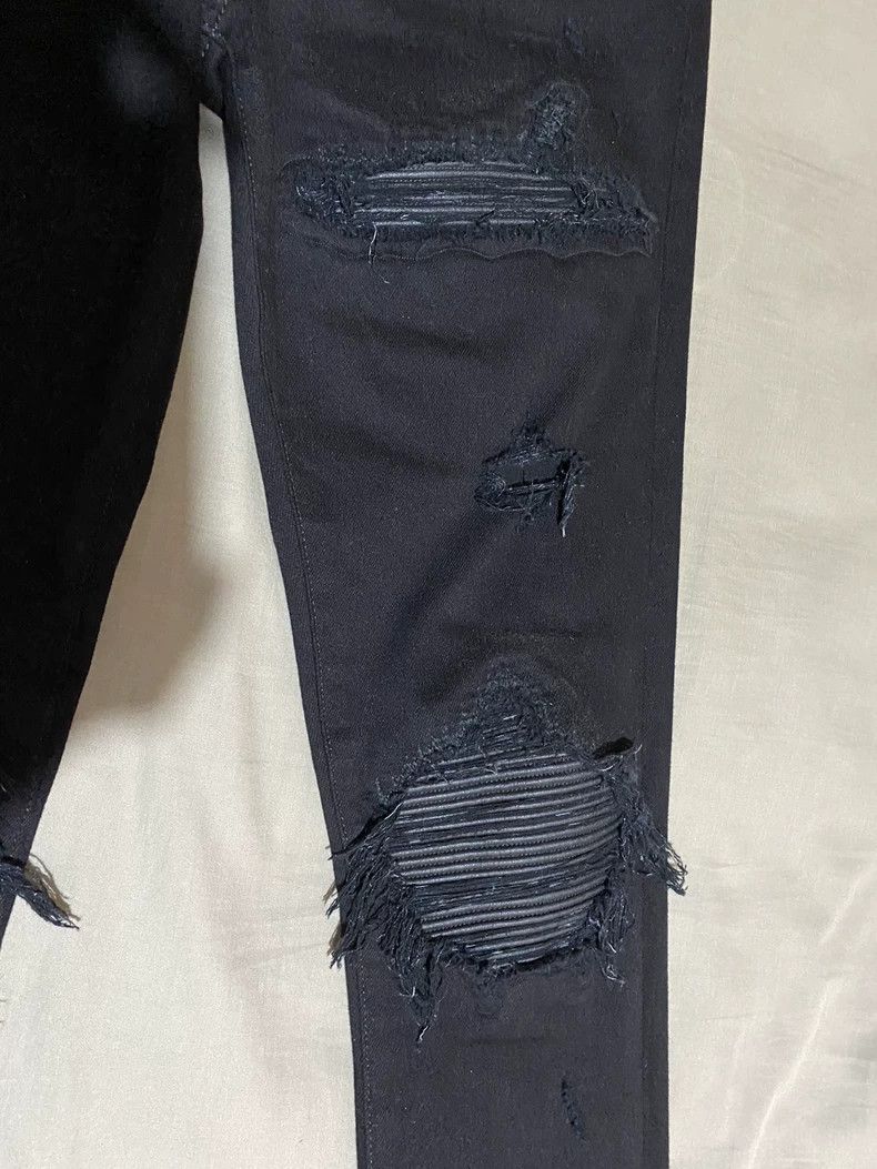 Amiri Amiri Black Distressed Skinny Jeans Size US 29 - 2 Thumbnail