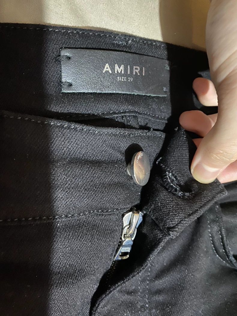 Amiri Amiri Black Distressed Skinny Jeans Size US 29 - 3 Thumbnail