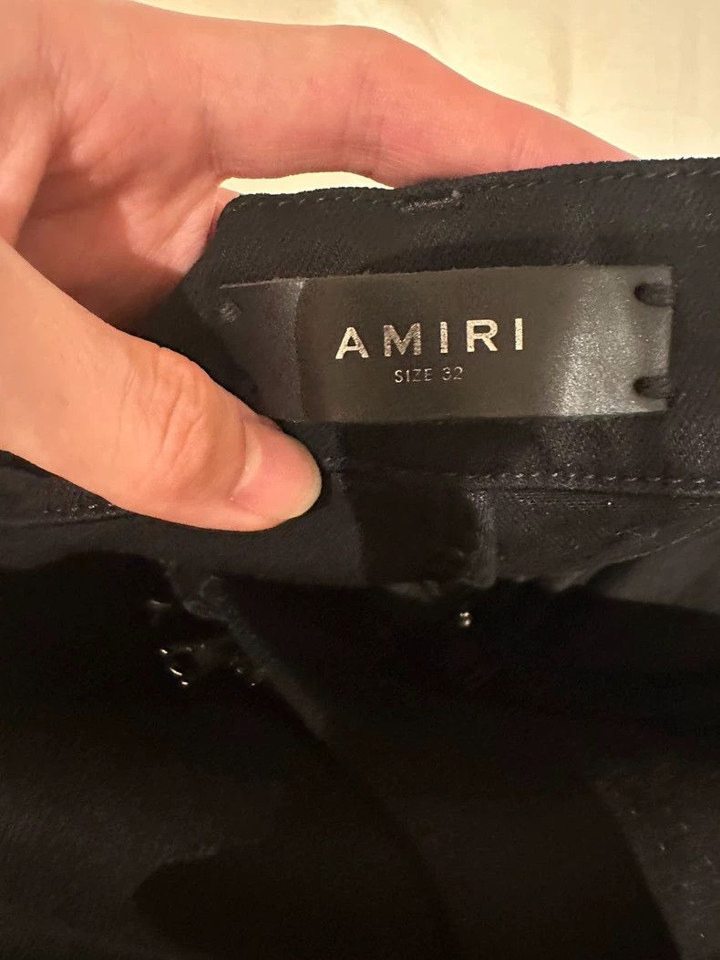 Amiri Amiri Ripped Black Denim Pants Size 32 Size US 32 / EU 48 - 4 Thumbnail