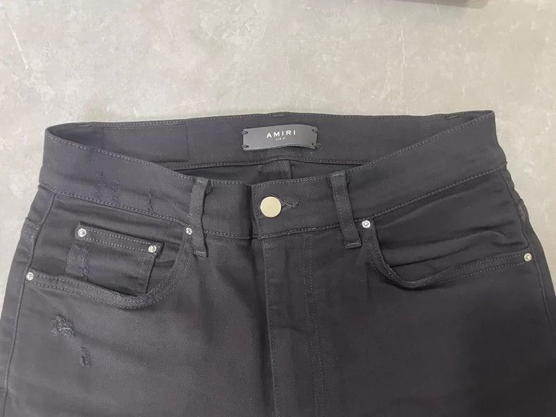 Amiri Amiri Black Ripped Denim Pants Size 31 Size US 31 - 5 Thumbnail