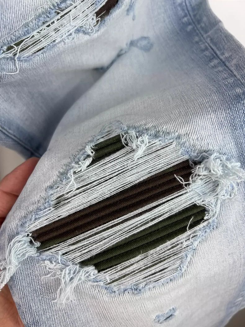 Amiri Amiri Camouflage Distressed Denim Jeans Size US 33 - 3 Thumbnail