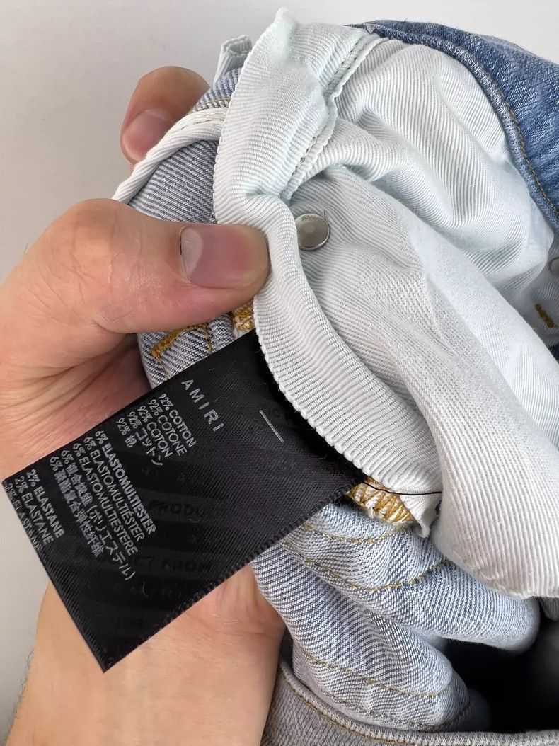 Amiri Amiri Camouflage Distressed Denim Jeans Size US 33 - 8 Thumbnail
