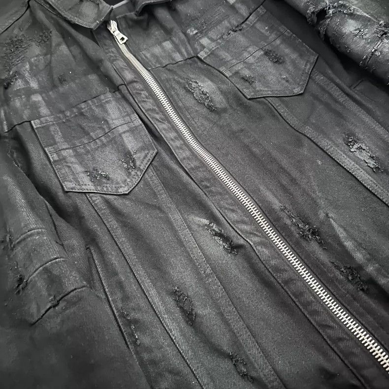 Amiri Amiri Destroyed Denim Trucker Jacket M Size US M / EU 48-50 / 2 - 3 Thumbnail