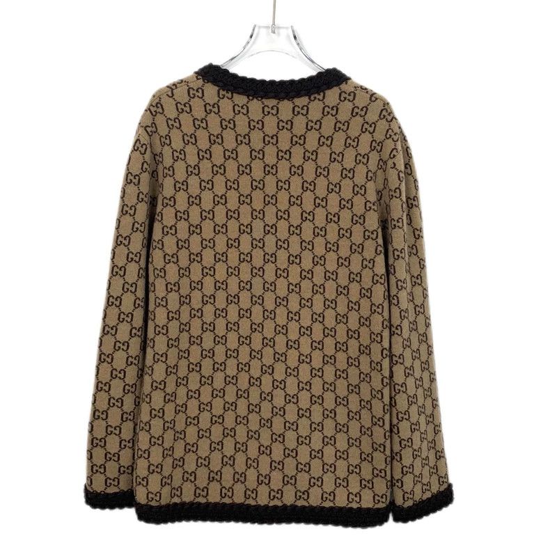 Gucci Gucci Brown Logo Knit Cardigan Sweater Size US S / EU 44-46 / 1 - 2 Thumbnail