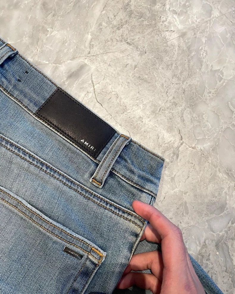 Amiri Amiri Thrash MX1 Denim Pants in Blue Size US 31 - 3 Thumbnail