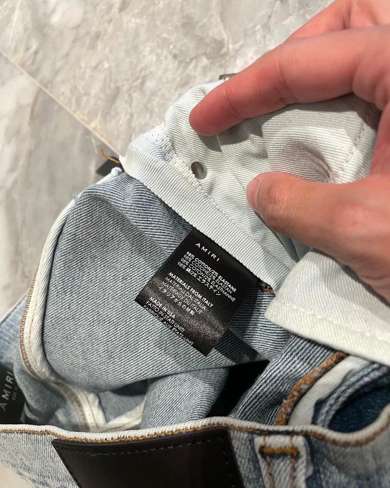 Amiri Wash Blue Orange Casual Pants