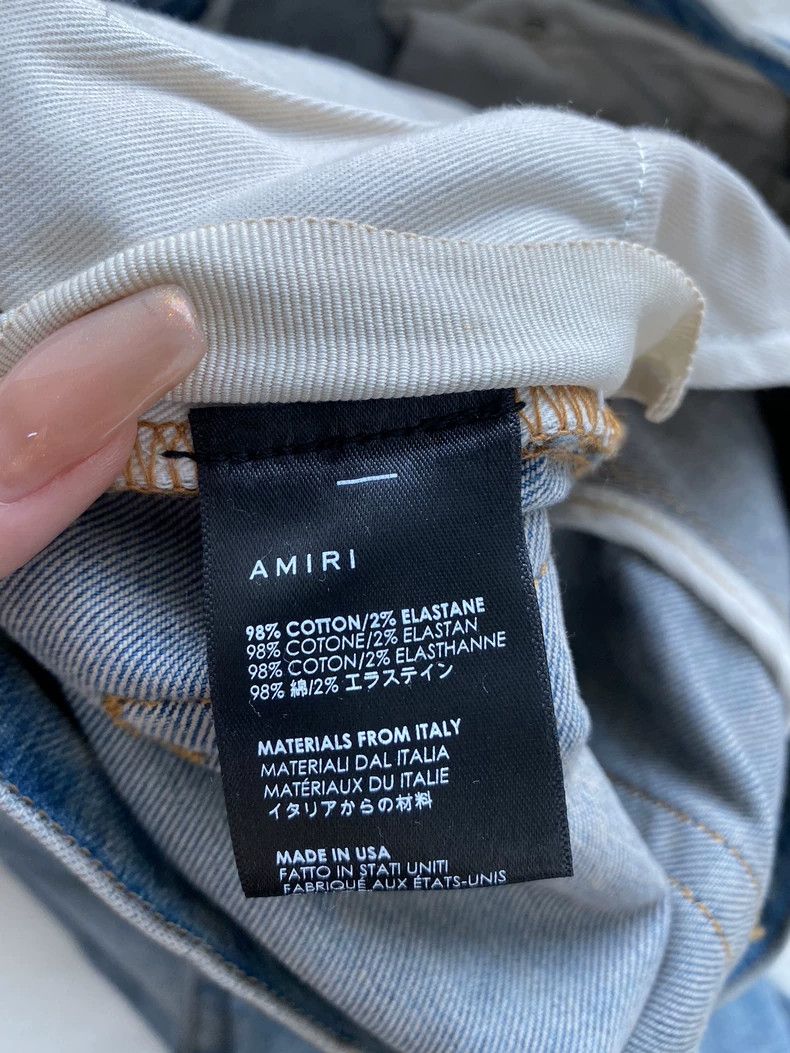 Amiri Amiri Blue Logo Denim Pants Size US 32 / EU 48 - 4 Thumbnail