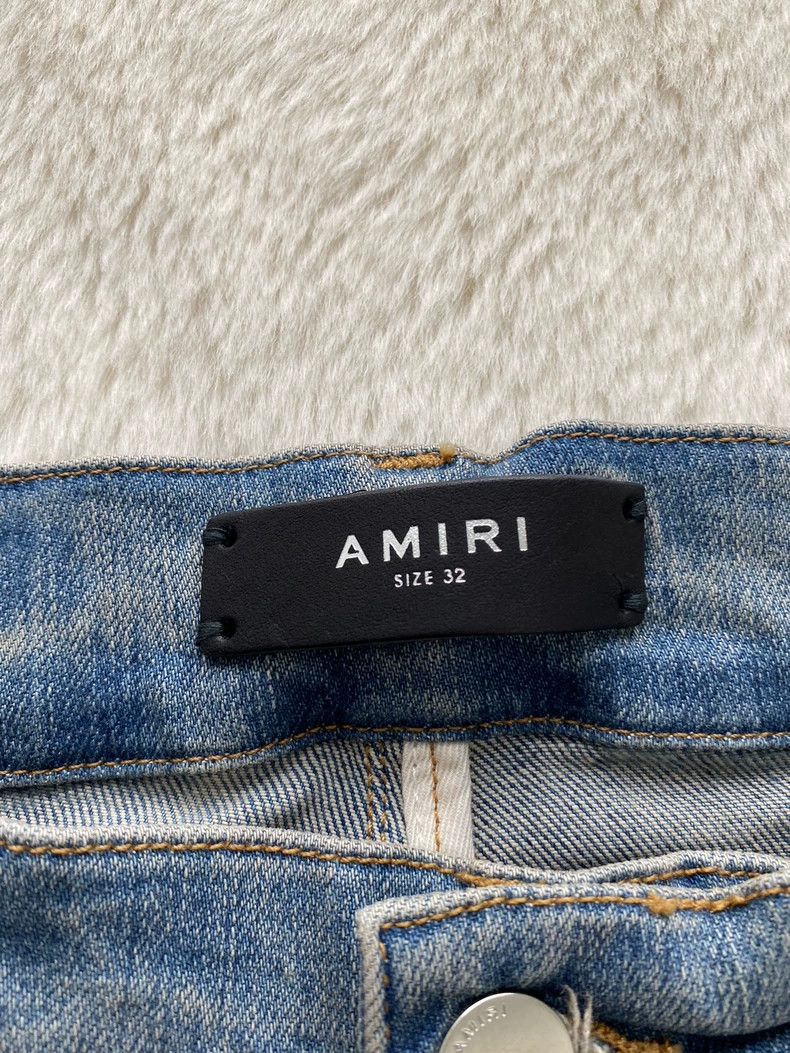 Amiri Amiri Blue Logo Denim Pants Size US 32 / EU 48 - 2 Thumbnail