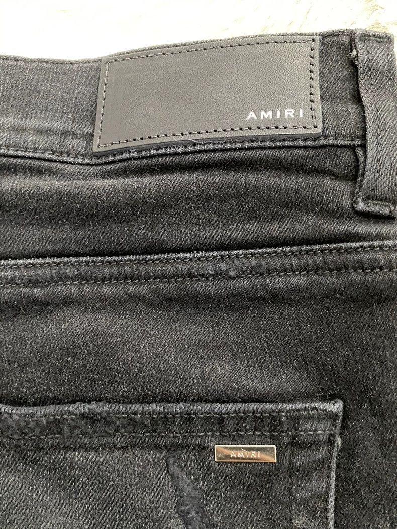 Amiri Amiri Black Purple Paisley Patch Jeans Size US 38 / EU 54 - 3 Thumbnail