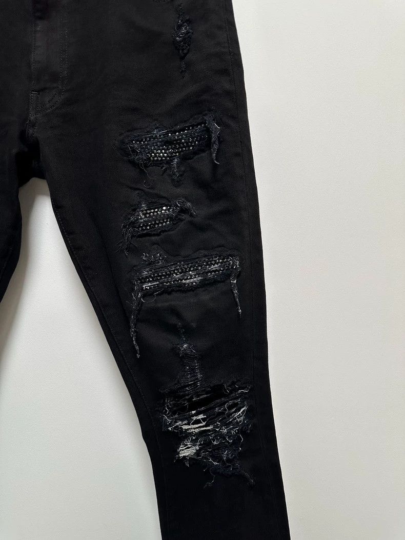 Amiri Amiri Black Distressed Denim Pants Size US 31 - 5 Thumbnail