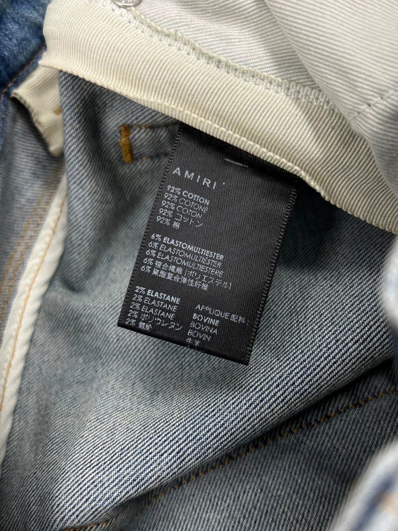 Amiri AMIRI Distressed Logo Embroidered Jeans Size US 30 / EU 46 - 8 Thumbnail