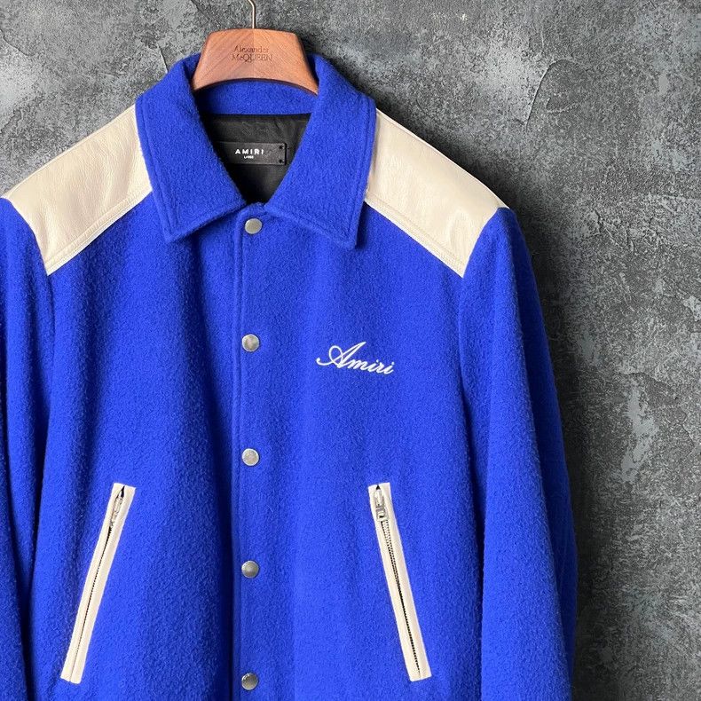 Amiri AMIRI Blue and White Jacket Coat Size US L / EU 52-54 / 3 - 3 Thumbnail
