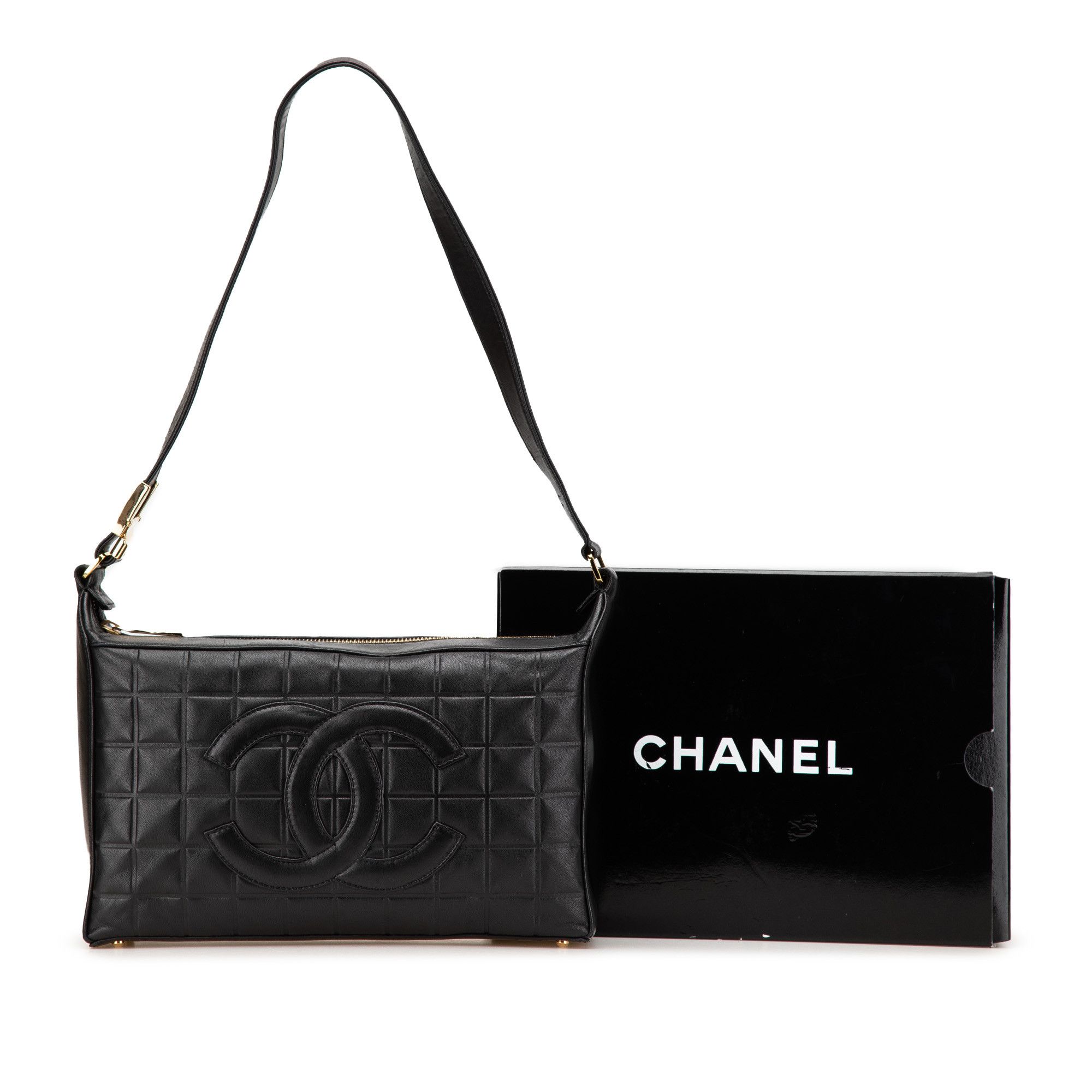 Chanel Chanel CC Choco Bar Lambskin Shoulder Bag Size ONE SIZE - 12 Thumbnail