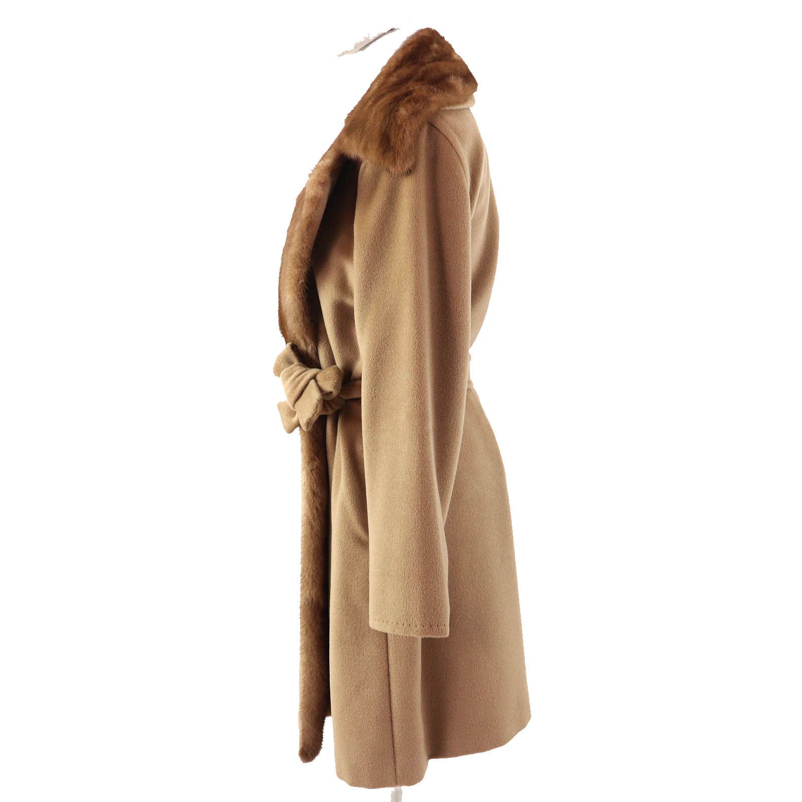 Max Mara MaxMara Max Mara White Tag Mink Fur Wool Cashmere Coat Others Outerwear Size ONE SIZE - 2 Thumbnail