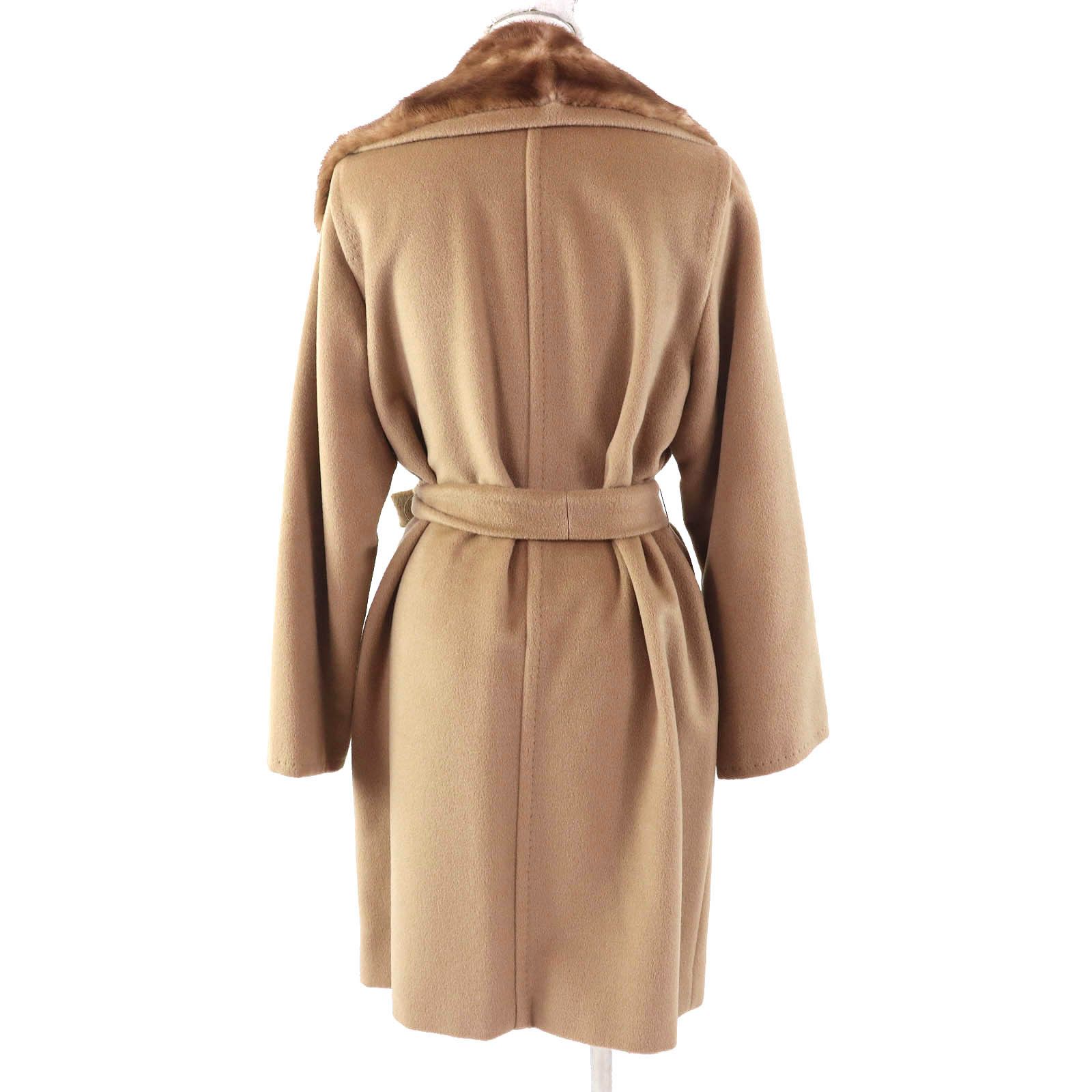 Max Mara MaxMara Max Mara White Tag Mink Fur Wool Cashmere Coat Others Outerwear Size ONE SIZE - 3 Thumbnail