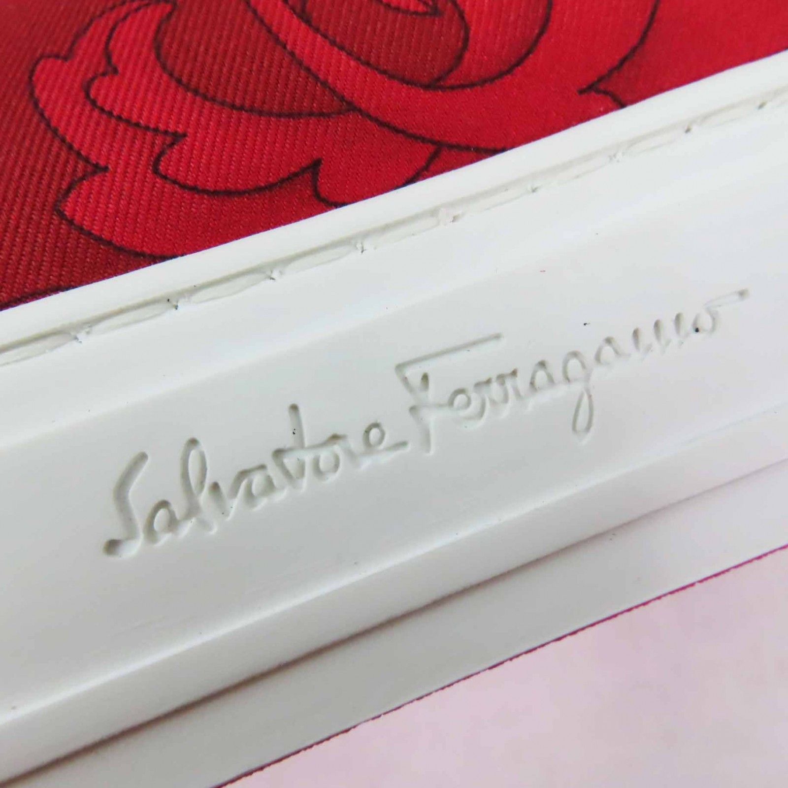 Salvatore Ferragamo Salvatore Ferragamo Salvatore Ferragamo MAFALDA 1 Fabric Leather High Cut Sneakers Leather Shoes Size ONE SIZE - 9 Thumbnail