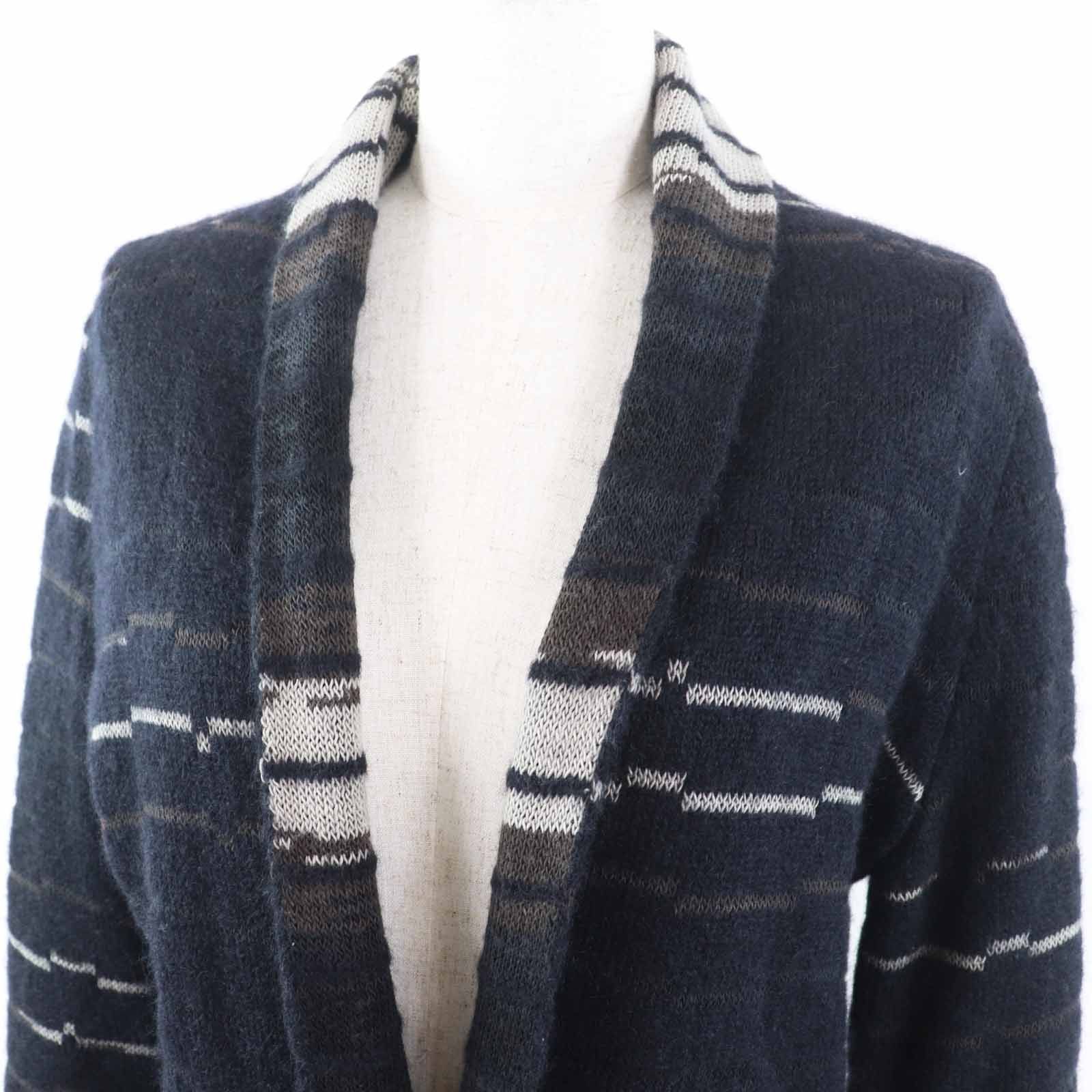 Chanel Chanel Chanel COCO Mark Wool Mohair Knit Cardigan Natural Material Tops P36148 DUTY FREE for USA Size ONE SIZE - 2 Thumbnail