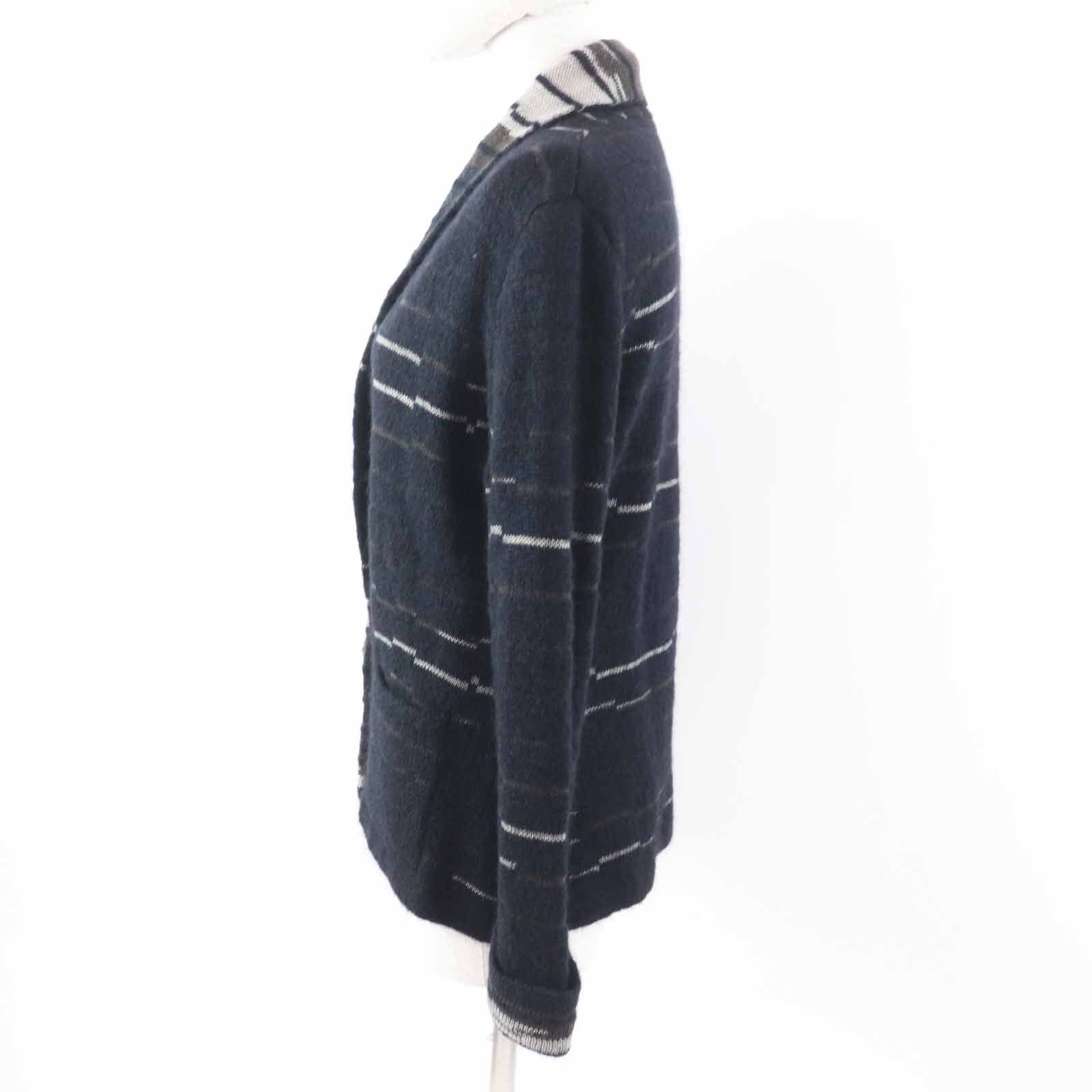 Chanel Chanel Chanel COCO Mark Wool Mohair Knit Cardigan Natural Material Tops P36148 DUTY FREE for USA Size ONE SIZE - 3 Thumbnail