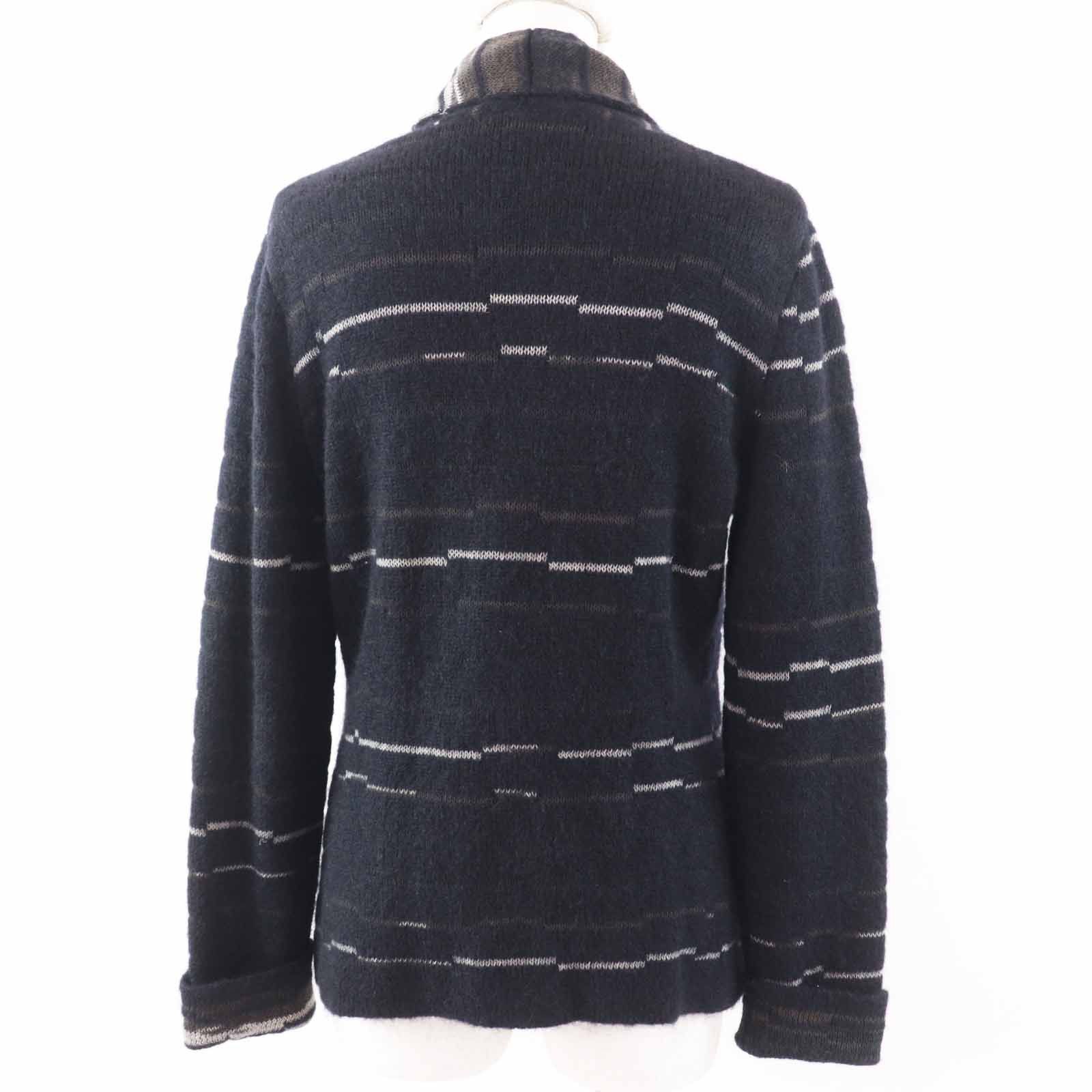 Chanel Chanel Chanel COCO Mark Wool Mohair Knit Cardigan Natural Material Tops P36148 DUTY FREE for USA Size ONE SIZE - 4 Thumbnail