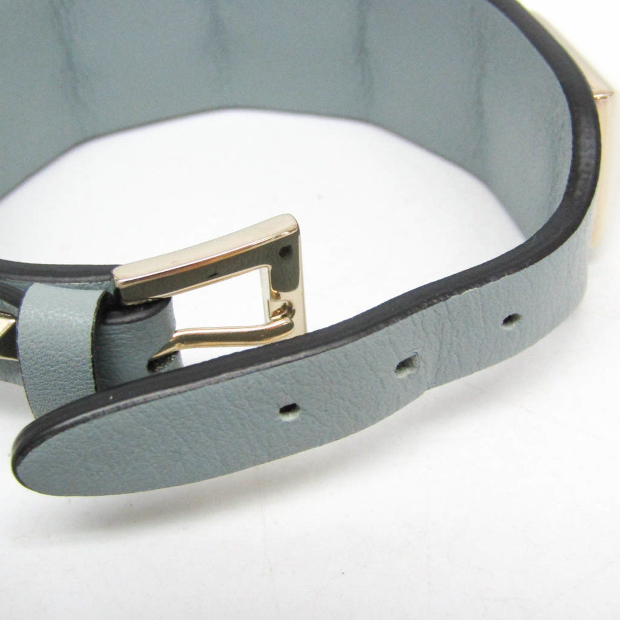 Valentino Valentino Studs Leather,Metal Charm Bracelet Blue Size ONE SIZE - 6 Thumbnail