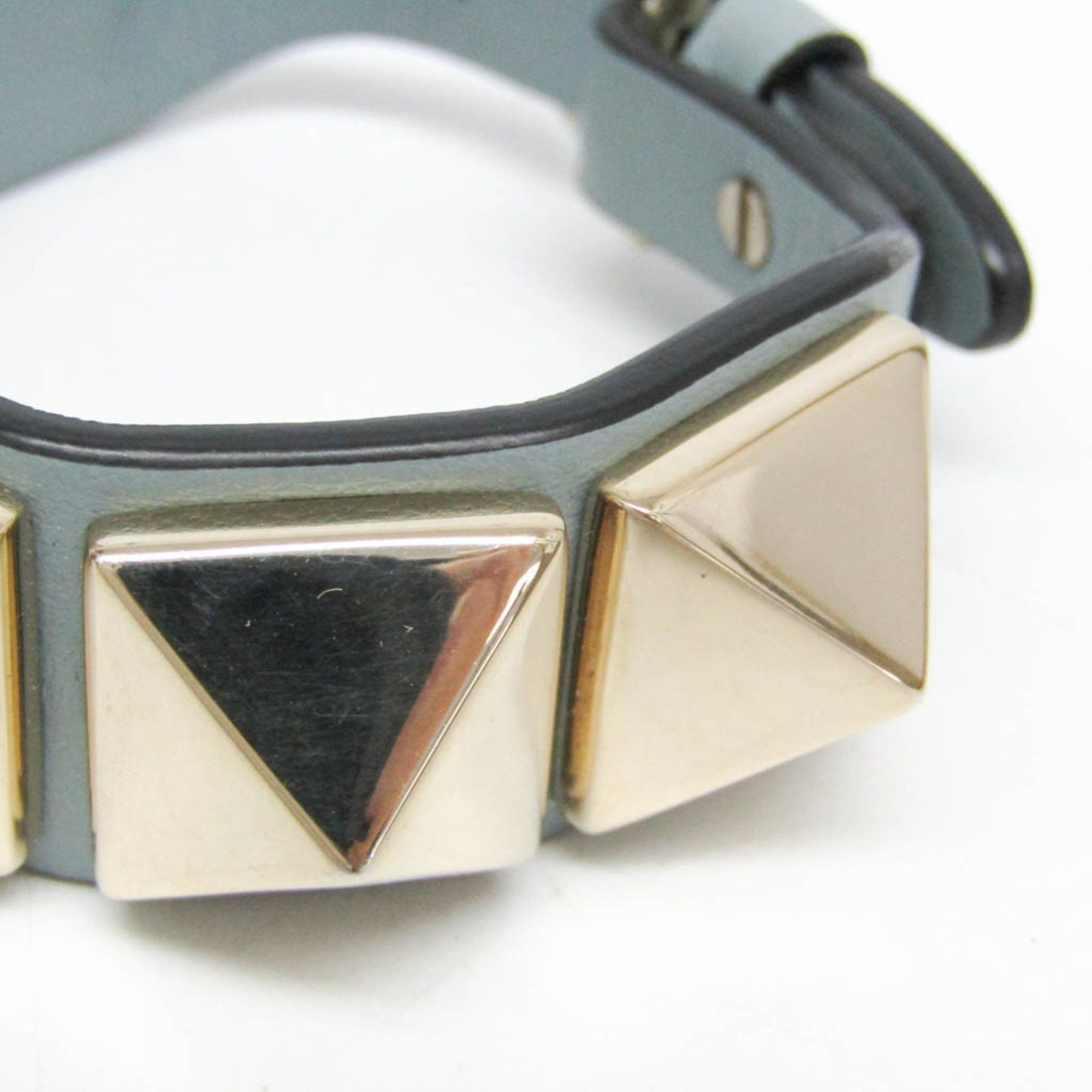 Valentino Valentino Studs Leather,Metal Charm Bracelet Blue Size ONE SIZE - 5 Thumbnail